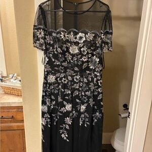 Elegant Black Eliza J Floral Dress